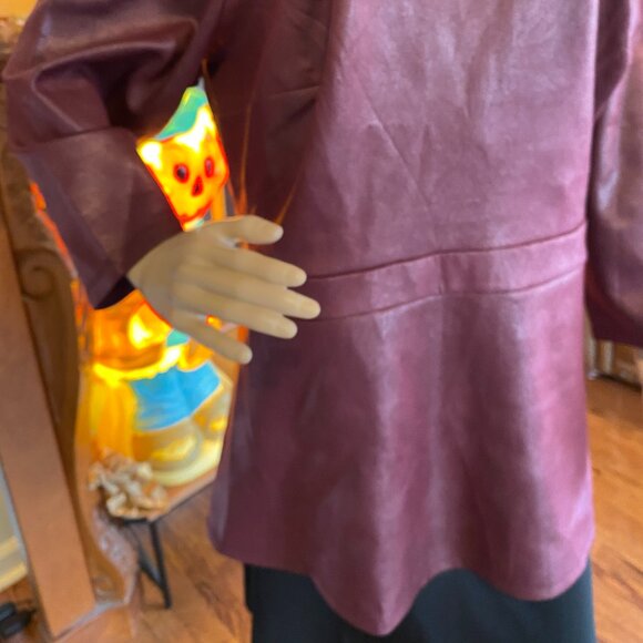 Lane Bryant Leather Like Top NWT Size 22/24 - Picture 2 of 6